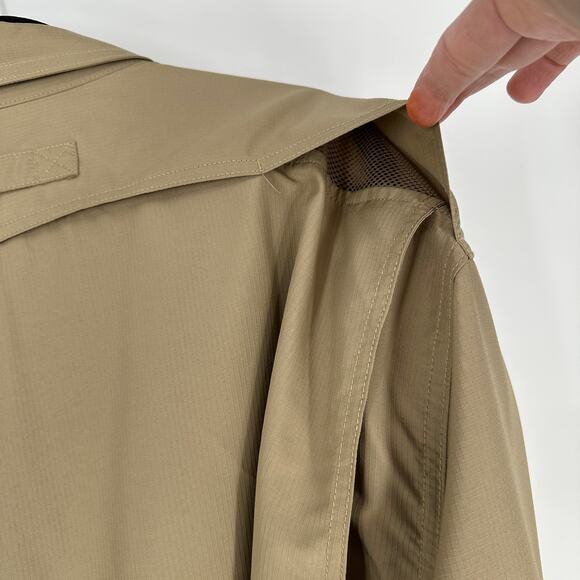 Duluth Trading Co. Vented Fishing Button Front Shirt Long Sleeve Mens 3XL - Picture 4 of 11